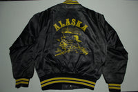 Alaska Pipeline Exxon Valdez Vintage 80s Construction Worker Satin Coach Jacket