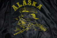 Alaska Pipeline Exxon Valdez Vintage 80s Construction Worker Satin Coach Jacket