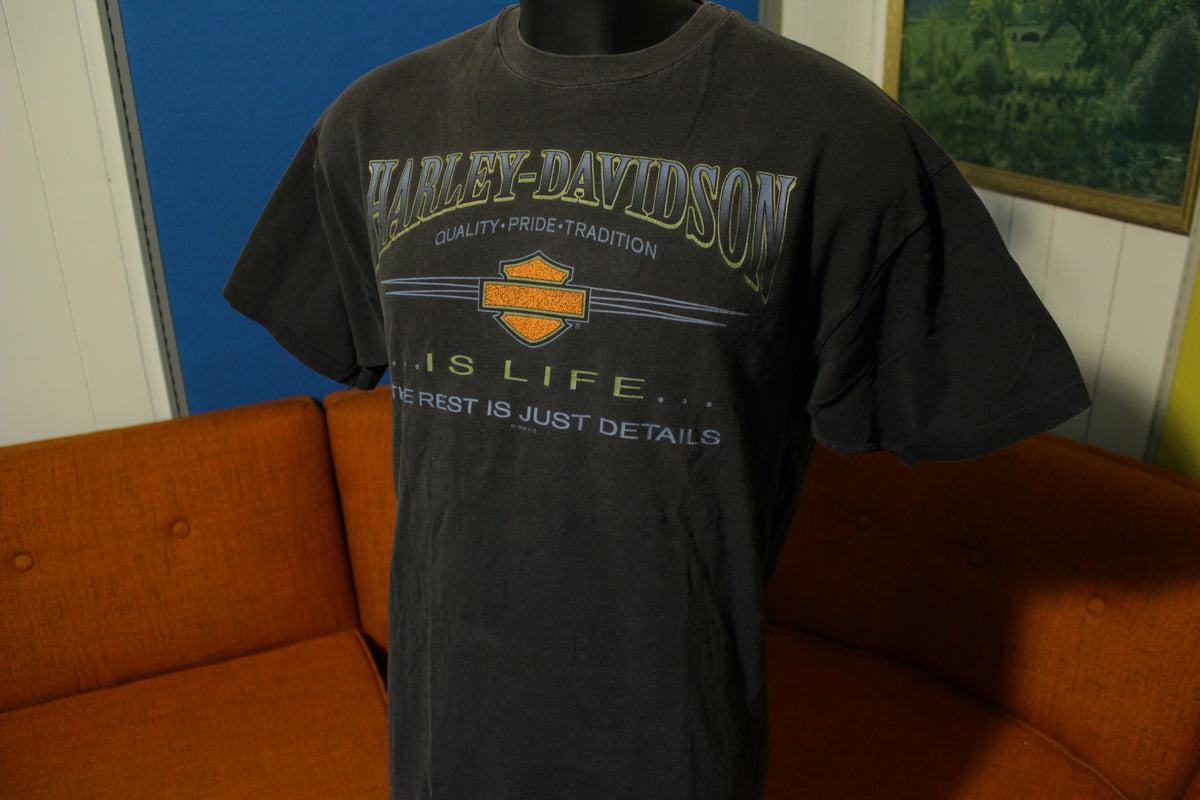 Harley Davidson 1996 Stratman Made in USA Eagle Flag Boise Vintage T-Shirt