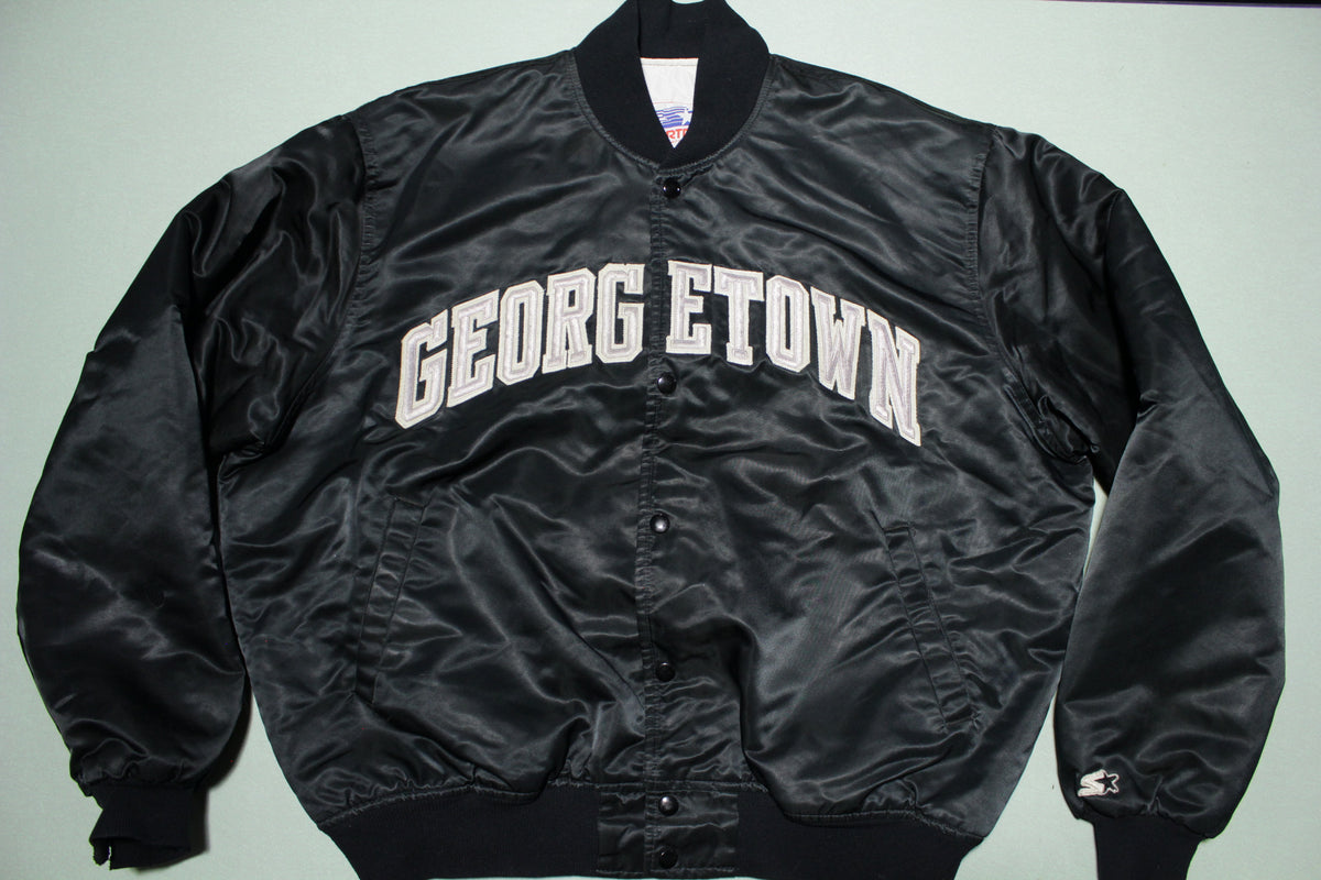 Georgetown Vintage Black on Black Starter 1980s Made in USA Starter Coach Jacket