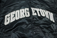 Georgetown Vintage Black on Black Starter 1980s Made in USA Starter Coach Jacket
