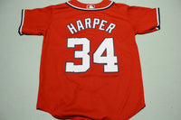 Washington Nationals Majestic MLB Red Cool Base Jersey XS Bryce Harper #34