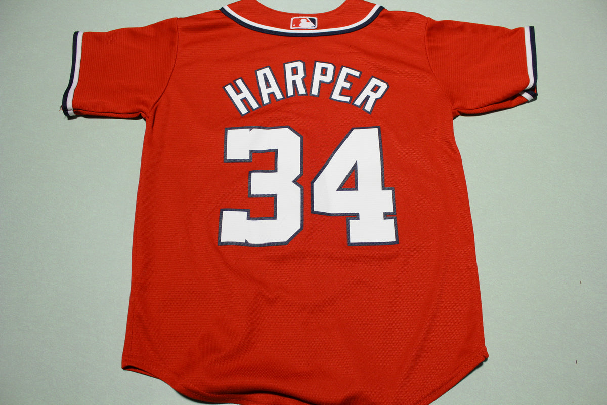 Majestic Bryce Harper #34 Washington Nationals Red Baseball