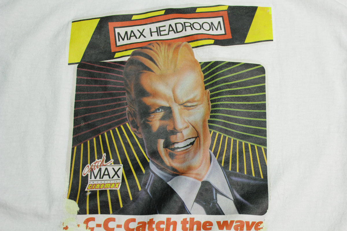 Max Headroom Catch The Wave Coke Cinemax Vintage 80's Single Stitch Coca Cola T-Shirt