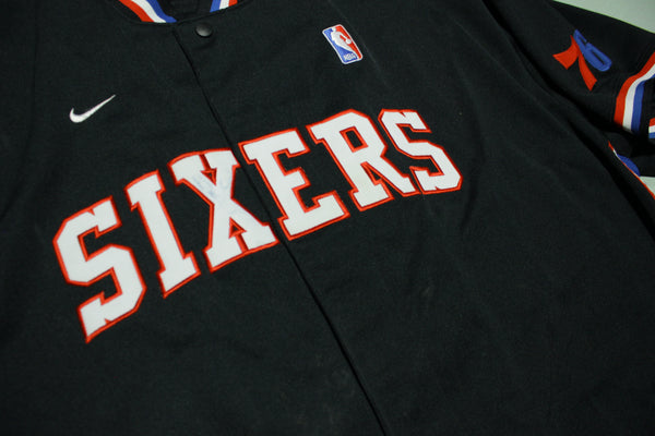 Nike 90s PHILADELPHIA 76ERS Retro Warm-Up Shirt Jacket Embroidery Basketball NBA