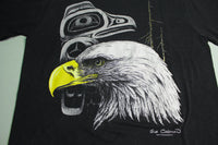 Sue Coleman Tribal Artist Bald Eagle Victoria BC Canada Single Stitch Tourist T-Shirt