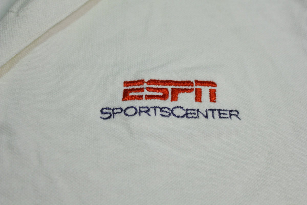 ESPN Sports Center Vintage 80's 90's Made in USA Color Block Polo Shirt