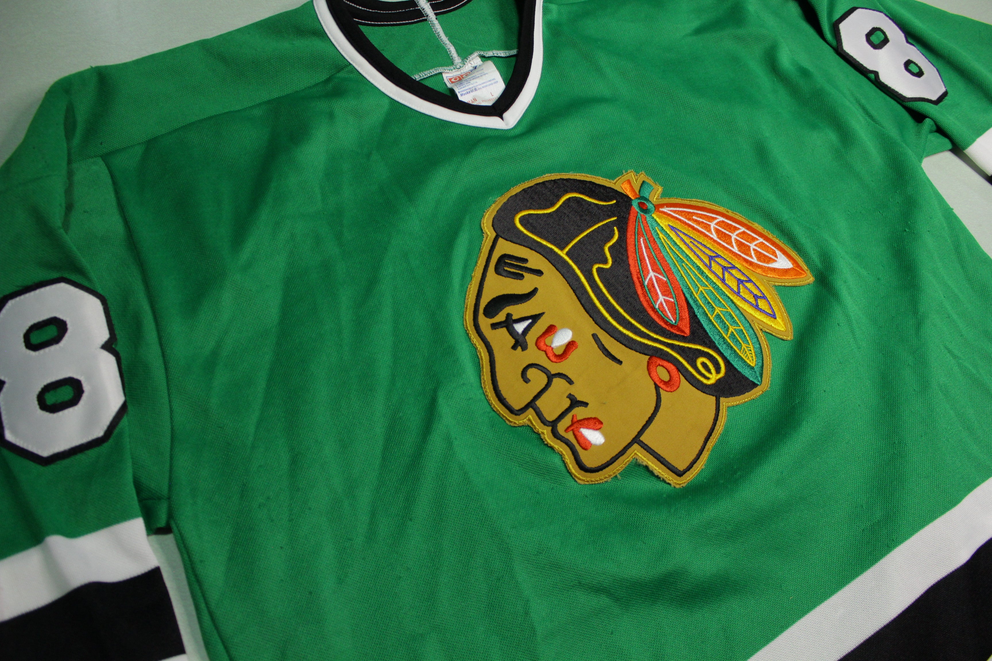 Green blackhawks clearance shirt