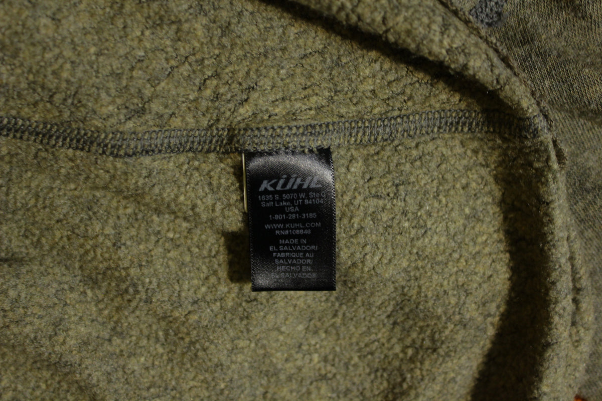Kuhl Revel 1/4 Half Zip Brown Kashmira Fleece Pullover Sweater Men's Large