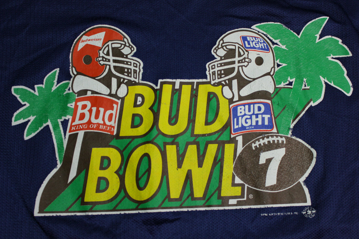 Bud Bowl 7 Budweiser Bud Light Vintage 1994 1995 Super Bowl 90's Jersey