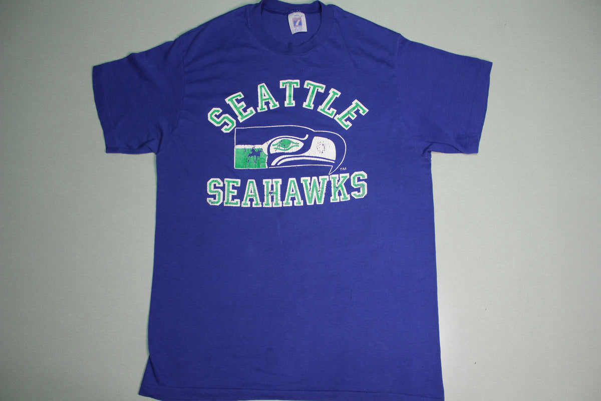 Seattle Seahawks Vintage 80's Logo 7 Made in USA Single Stitch T-Shirt