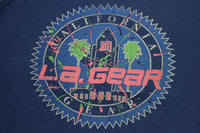 LA Gear California Palms Vintage 80s Blue Pink Tank Top