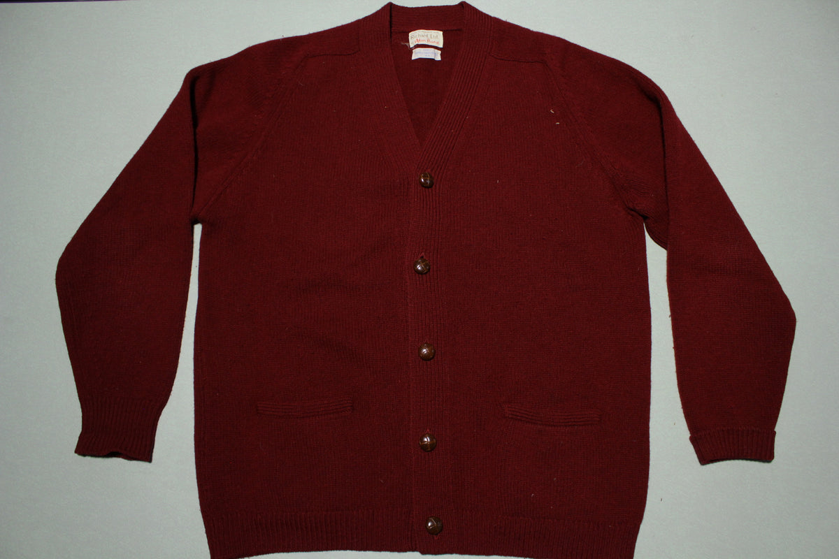 Richard LTD Alan Paine Vintage Lambs Wool 60s Button Up Cardigan Sweater