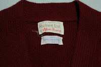 Richard LTD Alan Paine Vintage Lambs Wool 60s Button Up Cardigan Sweater