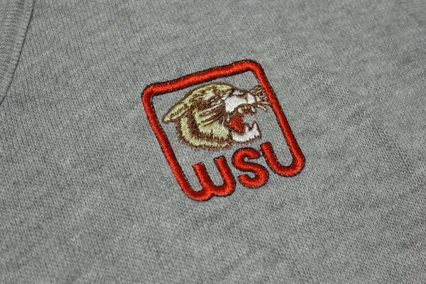 WSU Washington State Cougars Vintage 80's V-Neck Preppy Sweater