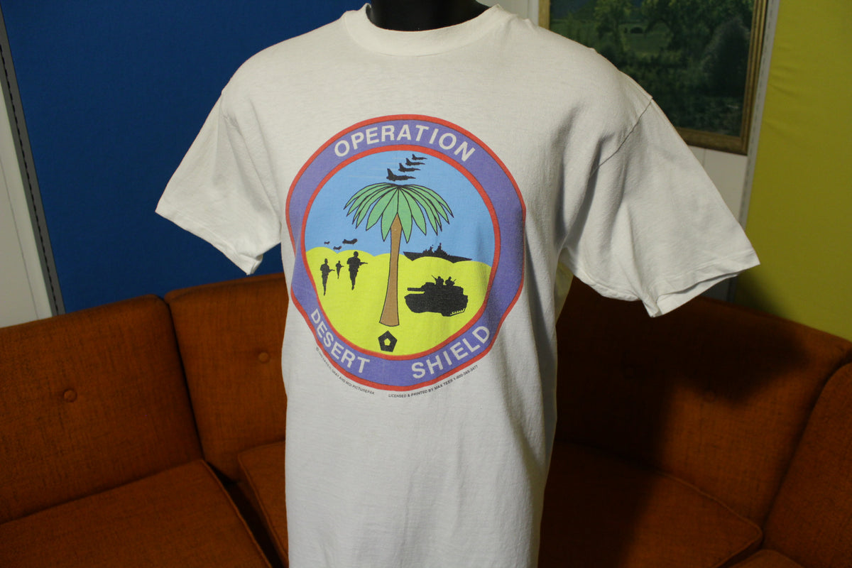 Operation Desert Shield Vintage 1990 United Nations War Death Machine T-Shirt