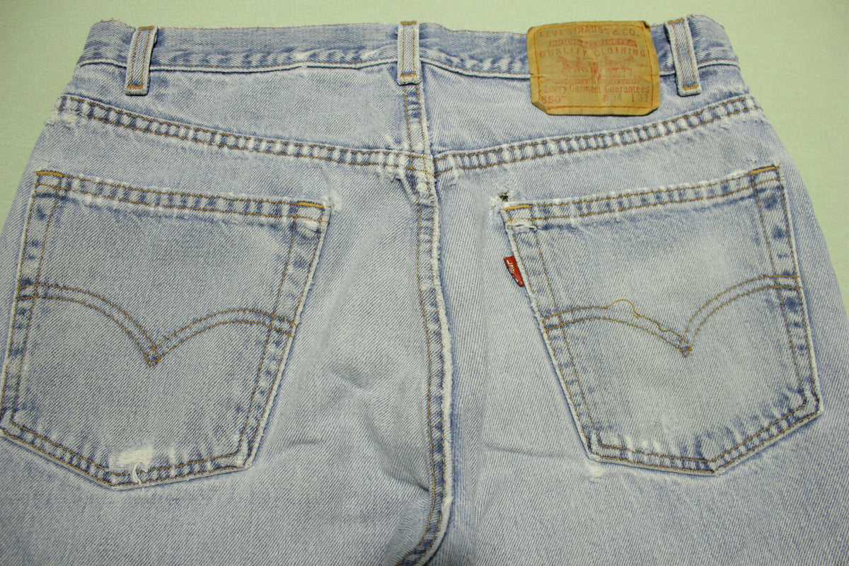 Levis 550 90s Red Tag Made in USA Vintage Blue Denim Jeans 34x32