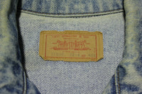 Levis 80's Faded Denim Trucker Jean Jacket 4 Pocket USA Made Red Tab 71506-0216