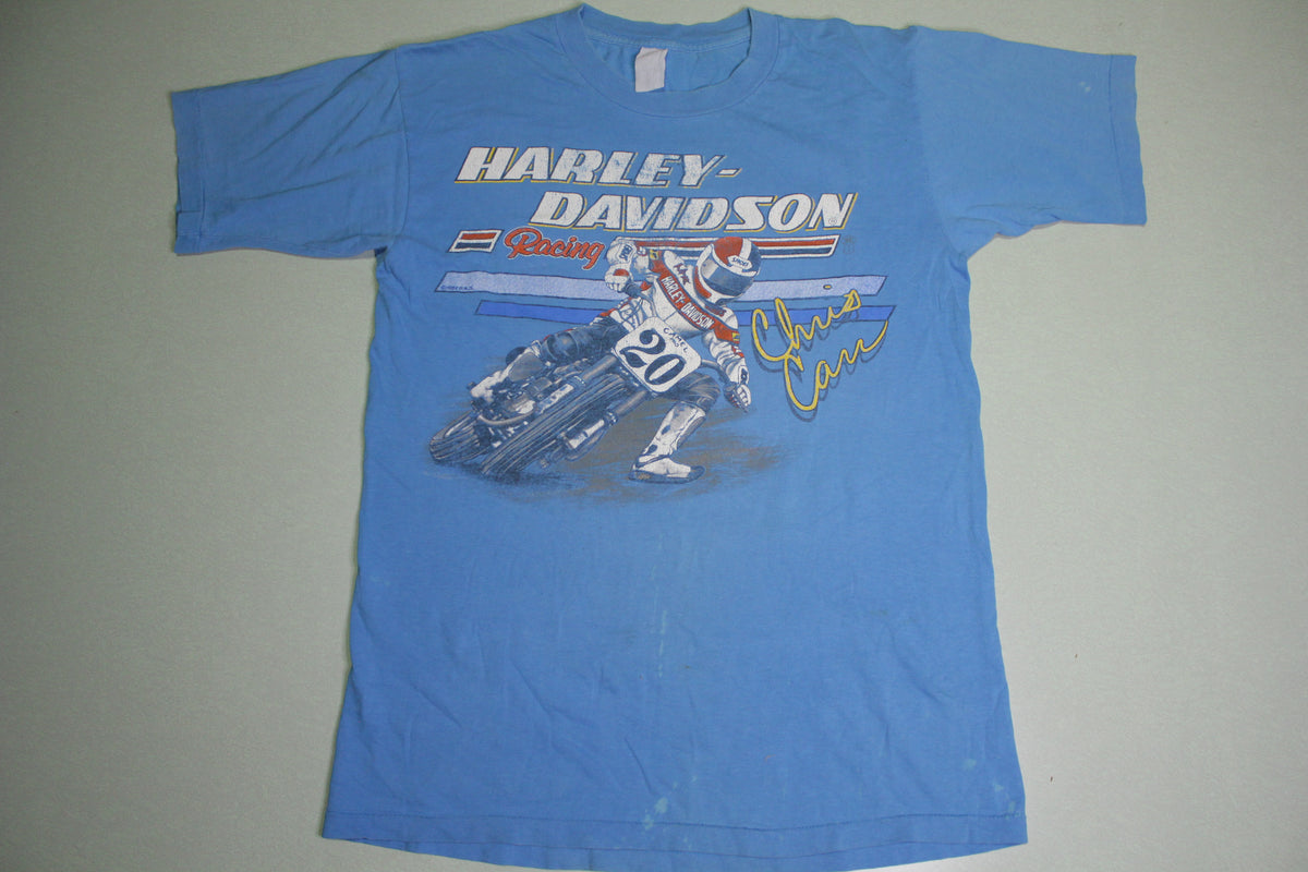 Harley Davidson Racing Vintage 80's Chris Carr Camel Pro Citrus Heights California T-Shirt