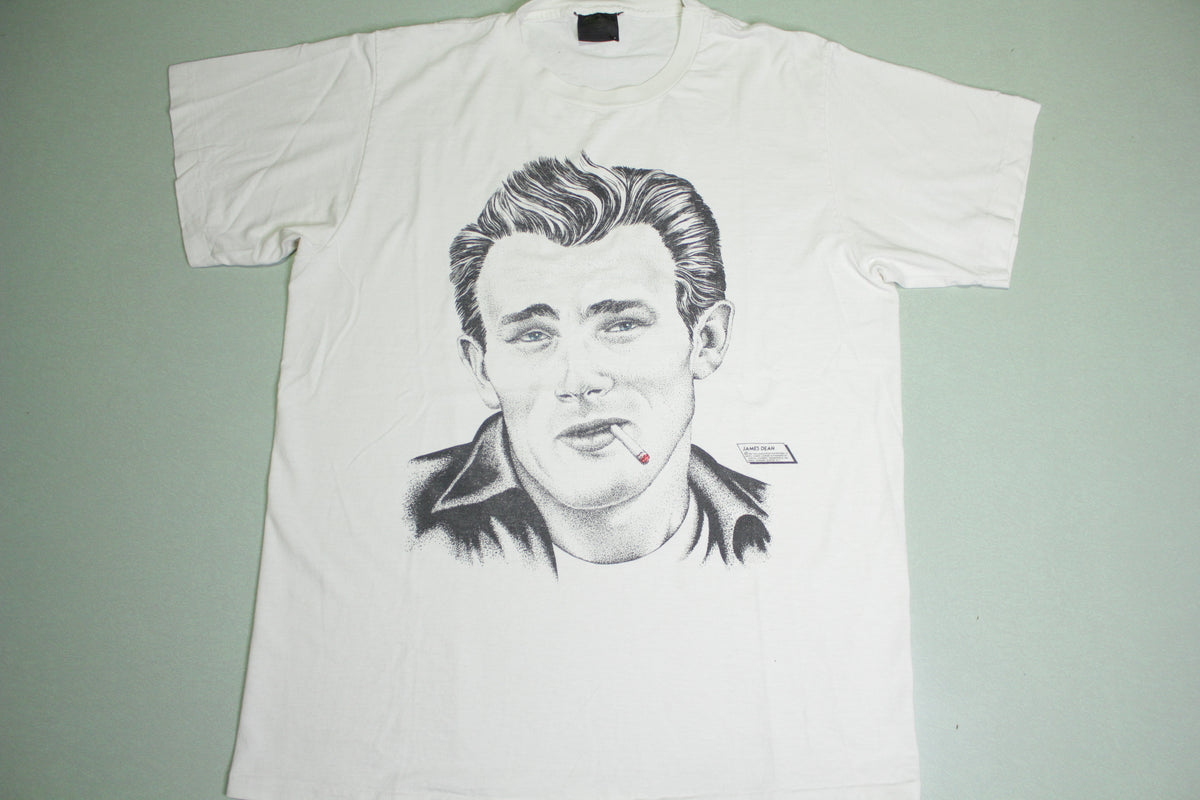 James Dean 1987 Changes Vintage Big Head Print Single Stitch USA T-Shirt