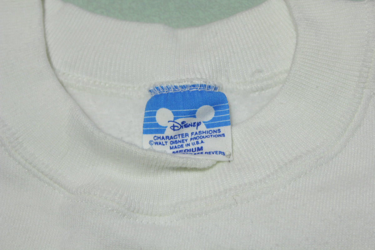 Walt Disney World Epcot Center Vintage 80s Blue Tag Mickey Mouse Crewneck Sweatshirt