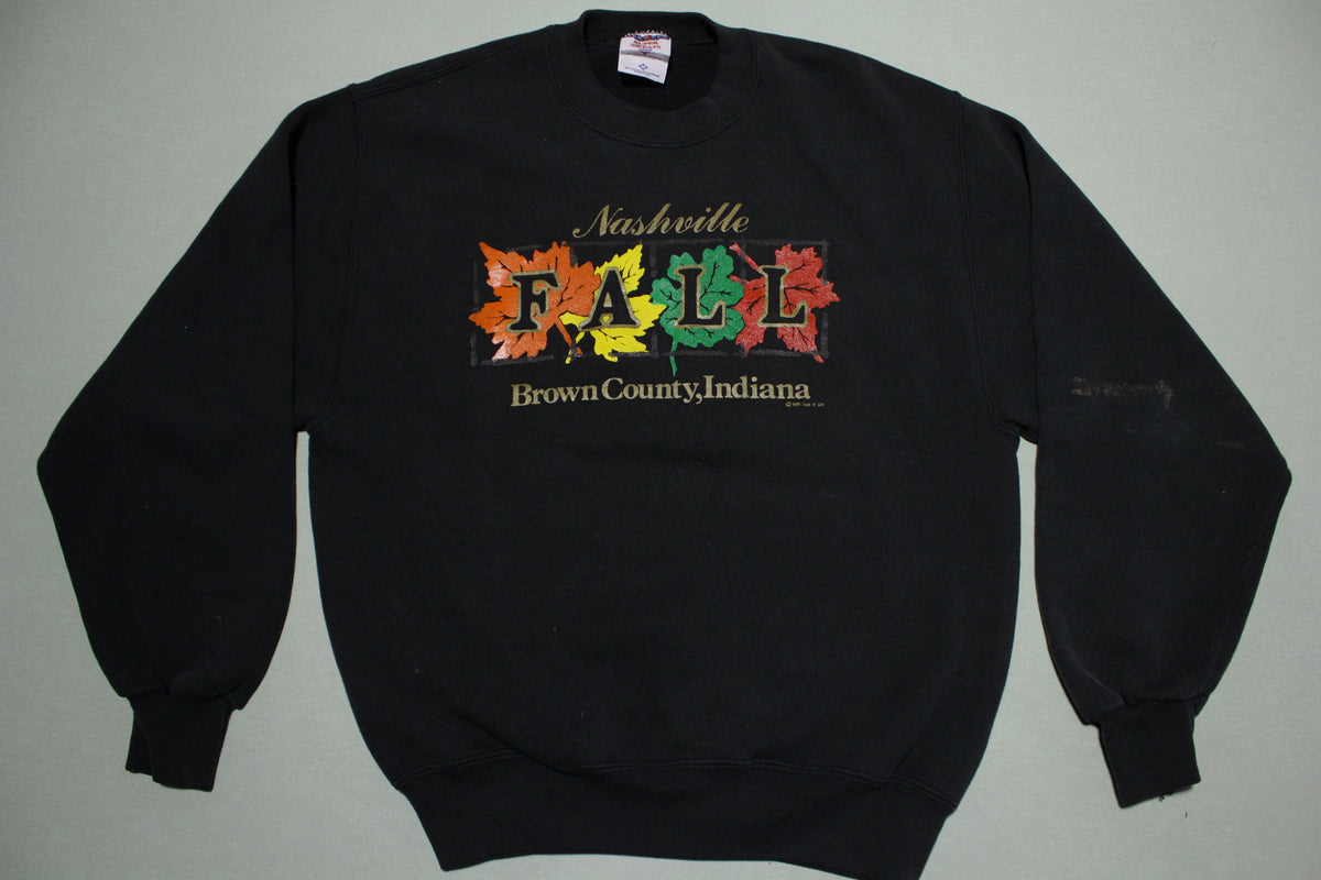 Nashville Fall Browns County Indiana Vintage 1997 90s Crewneck Sweatshirt