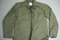 USA Navy A-2 Cold Weather Vintage Deck Jacket Permeable Vietnam War 1973 70's Military Coat
