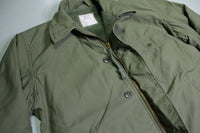 USA Navy A-2 Cold Weather Vintage Deck Jacket Permeable Vietnam War 1973 70's Military Coat