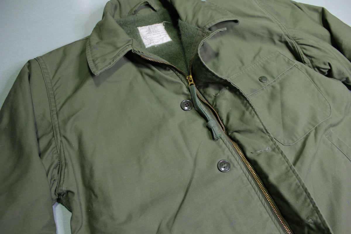 USA Navy A-2 Cold Weather Vintage Deck Jacket Permeable Vietnam War 19 –  thefuzzyfelt