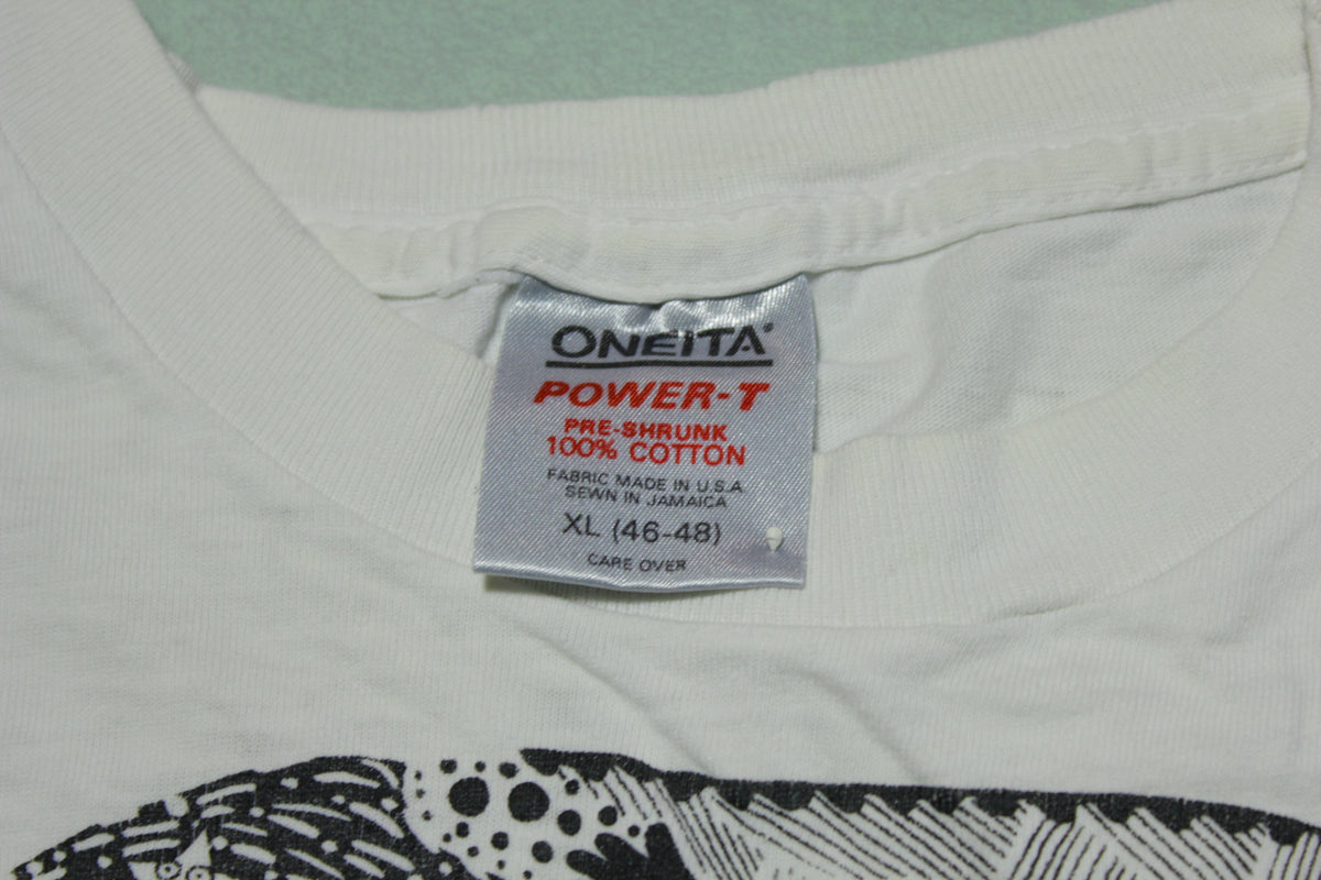 MoJo! Vintage 90s Oneita Single Stitch Voodoo Shaman Made in USA T-Shirt