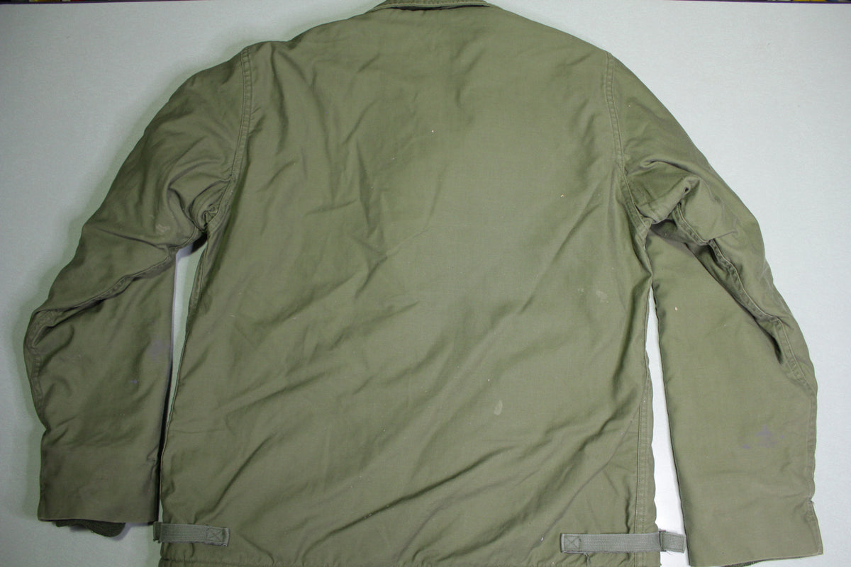 USA Navy A-2 Cold Weather Vintage Deck Jacket Permeable Vietnam