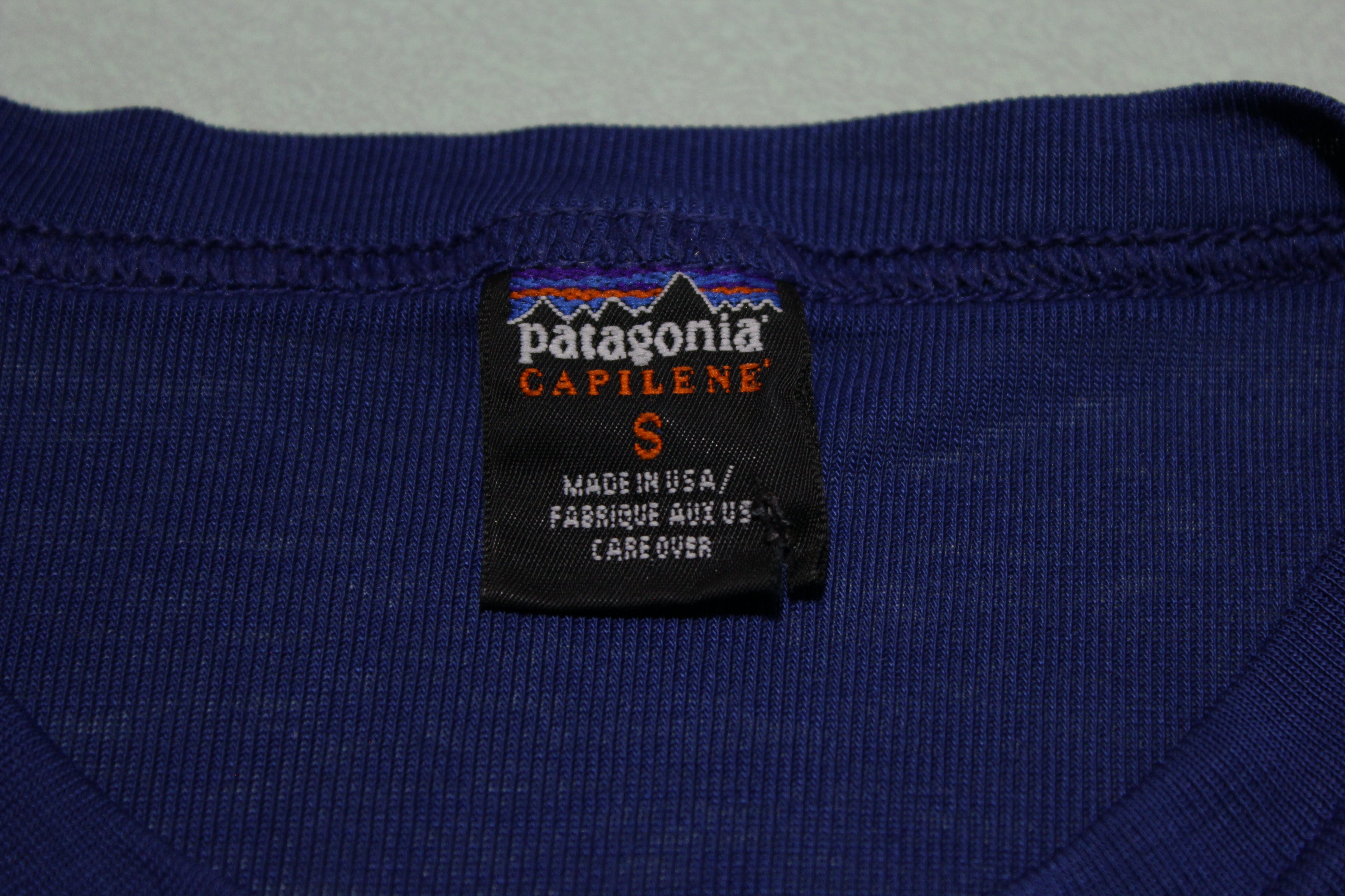 Patagonia Capilene Made in USA Navy Blue Polyester Breathable