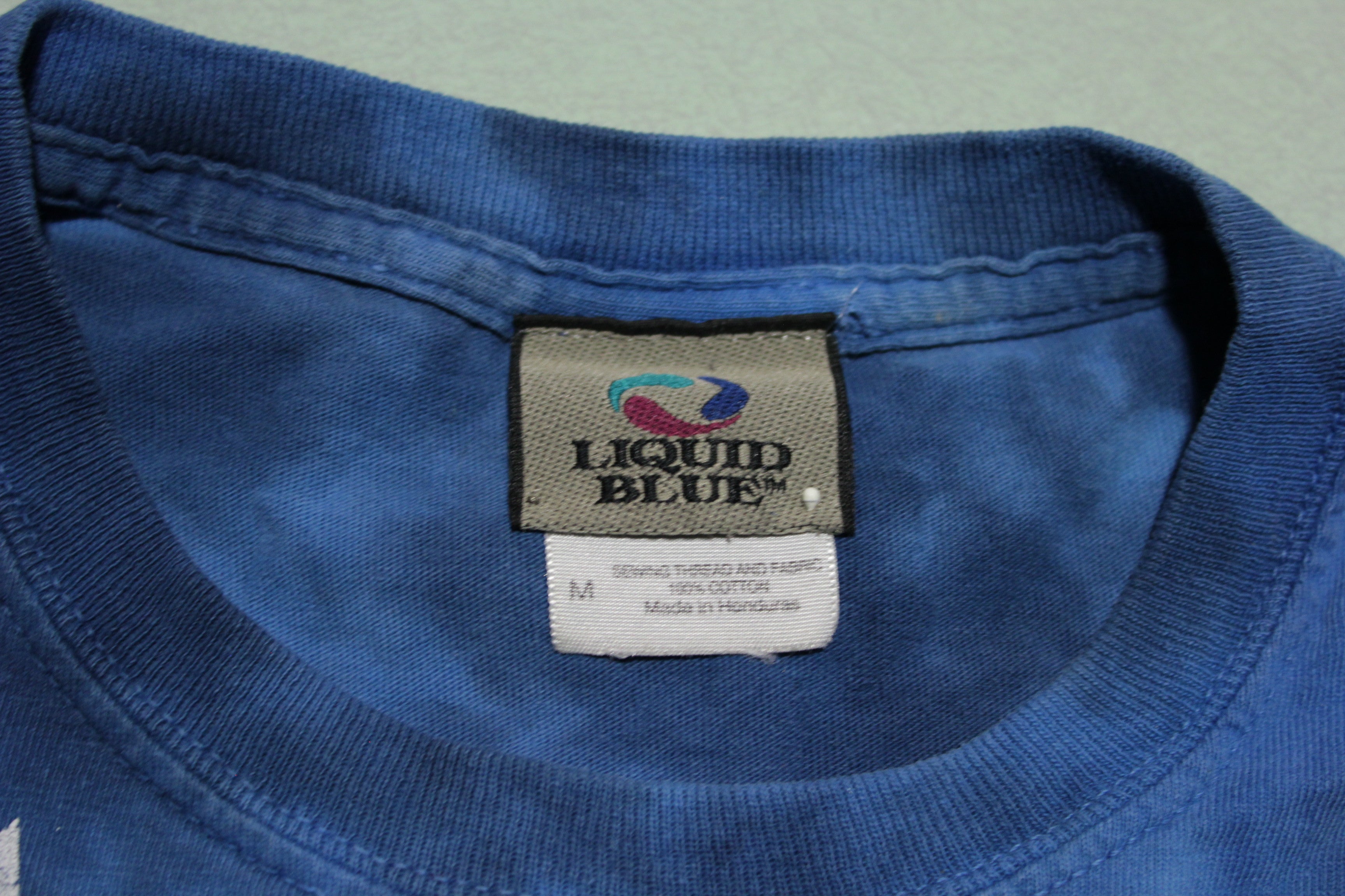 Vintage liquid best sale blue tag