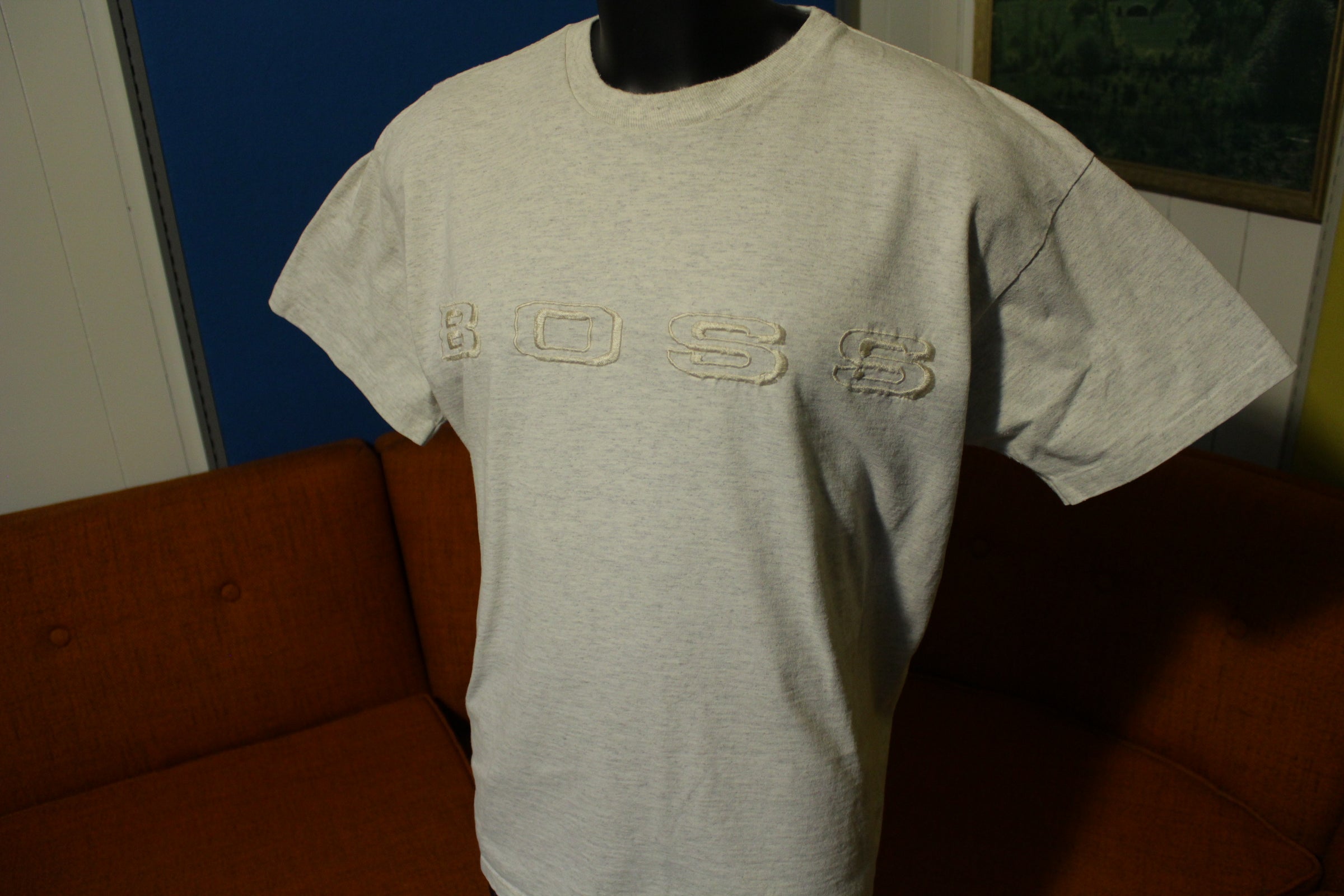 Hugo Boss Vintage Embroidered Spell Out Logo T-Shirt in – thefuzzyfelt