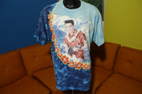 Elvis Presley Vintage Concert Movie Blue Hawaii Tie Dye USA Liquid Blue T-Shirt