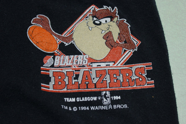 Portland Trail Blazers Taz Vintage Team Warner Bros 1994 90s Gym Shorts