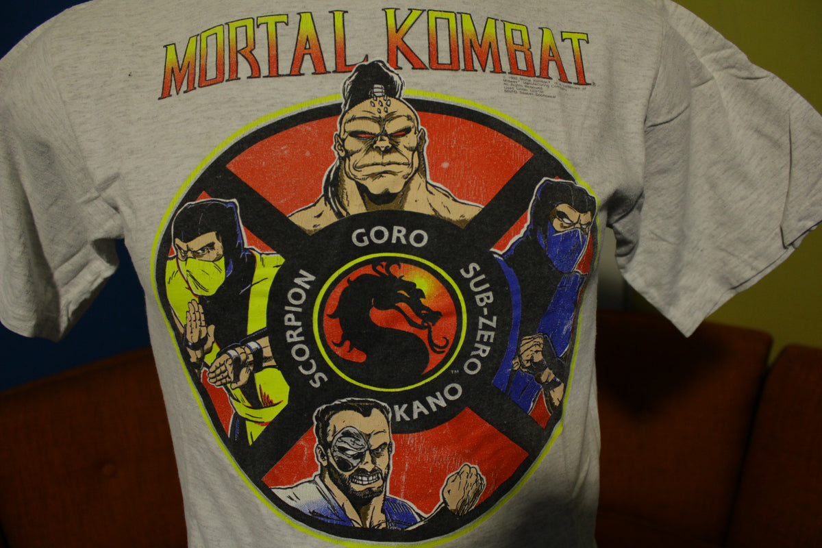 Mortal Kombat Vintage 1992 Character Goro Scorpion Kano Sub-Zero T-Shirt
