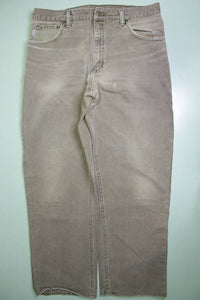 Carhartt Vintage Distressed B22 Denim Brown Work Construction Utility Jeans CHT
