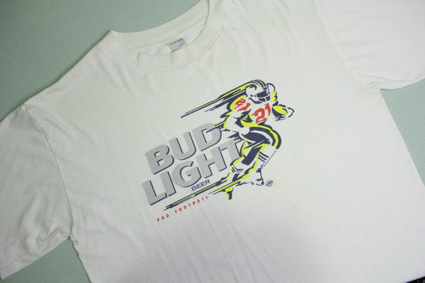 Bud Light Beer Pro Football Vintage 1993 Budweiser Anheuser Busch 90's T-Shirt
