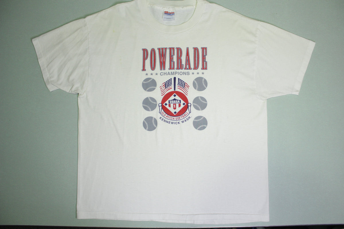 Powerade Champions Vintage 90's Softball Hanes Made in USA T-Shirt