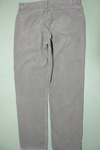 Levis 1980s Vintage Gray Corduroy Zip Pants White Tab