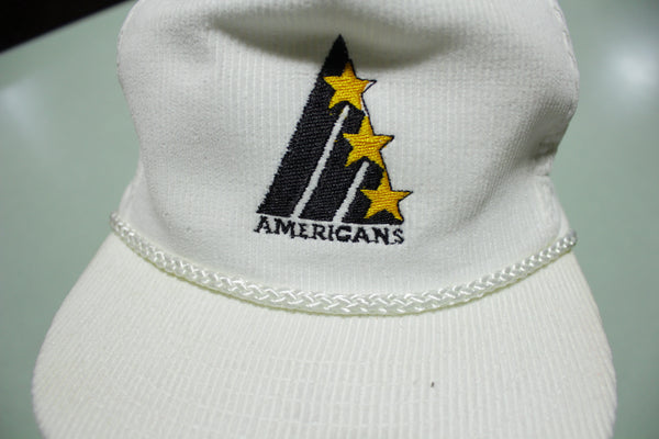 Tri-City Americans 1989 Vintage Corduroy 80's Adjustable Back Snapback Hat
