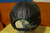 Harley Davidson Vintage Leather Trucker Baseball Cap One Size Fits All Black Hat