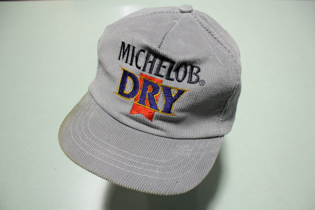 Michelob Dry Beer Vintage Corduroy 80s Adjustable Back Snapback Hat