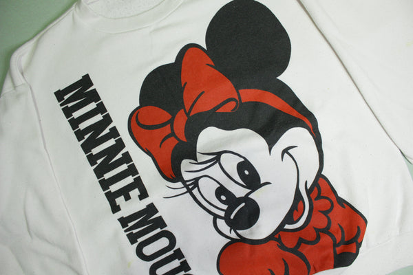 Minnie Mouse Big Face Print Vintage 80's 90's Made in USA Disney Sweatshirt