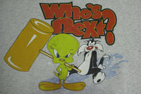Tweety Sylvester What's Next Vintage 1995 Warner Bros 90's Cartoon Sweatshirt
