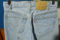 Levis 501 Button Fly 80's Red Tag Made In USA 1980's Light Wash Jeans 30x31