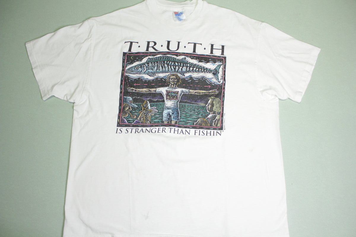 Ray Troll Truth Is Stranger Than Fishin' Vintage 90's 1994 Artist Single Stitch T-Shirt