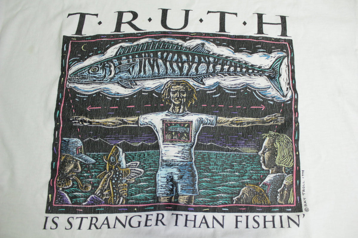 Ray Troll Truth Is Stranger Than Fishin' Vintage 90's 1994 Artist Sing –  thefuzzyfelt