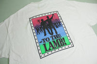 I Pledge Allegiance To The Lamb Vintage 90's Single Stitch USA Jesus Bible Religious T-Shirt